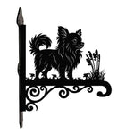 Chihuahua metal hanging basket bracket mounted on outdoor wall for plant decoration
