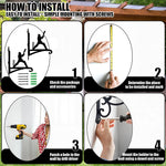 Cricket batsman swinging and wickets metal hanging basket bracket mounted on outdoor wall for plant decoration
