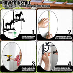 Donkey metal hanging basket bracket mounted on outdoor wall for plant decoration