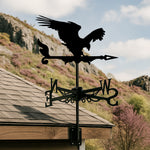 Eagle metal weather vane with directional arrows and mounting rod, outdoor roof and garden decoration