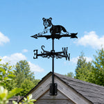 English Bull metal weather vane with directional arrows and mounting rod, outdoor roof and garden decoration