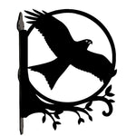 Flying eagle metal hanging basket bracket mounted on outdoor wall for plant decoration