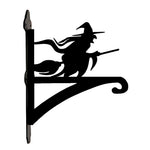 Flying witch metal hanging basket bracket mounted on outdoor wall for plant decoration