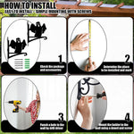 Ghost metal hanging basket bracket mounted on outdoor wall for plant decoration