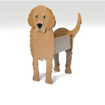 Full-body view of the Golden Retriever dog planter