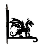 Dragon metal hanging basket bracket mounted on outdoor wall for plant decoration