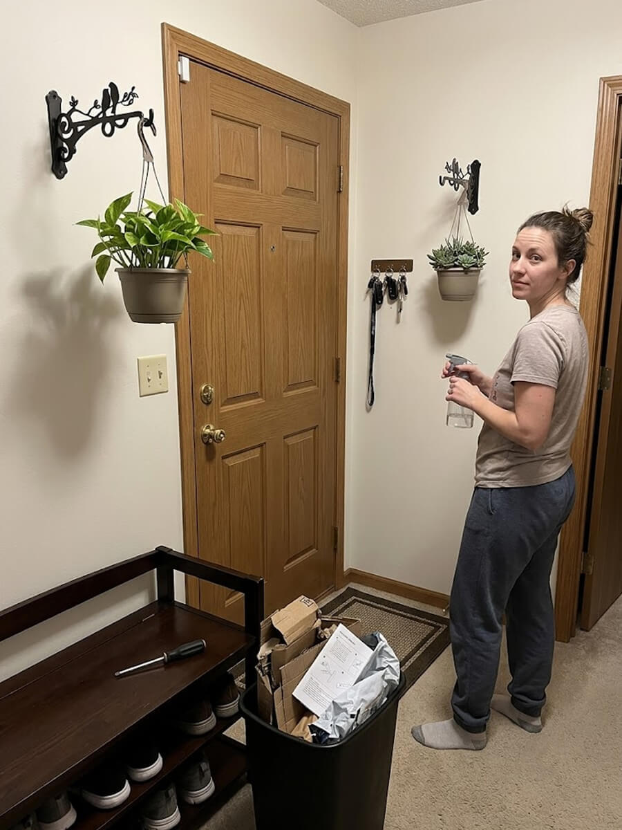 Hanging Basket Bracket Customer Photo