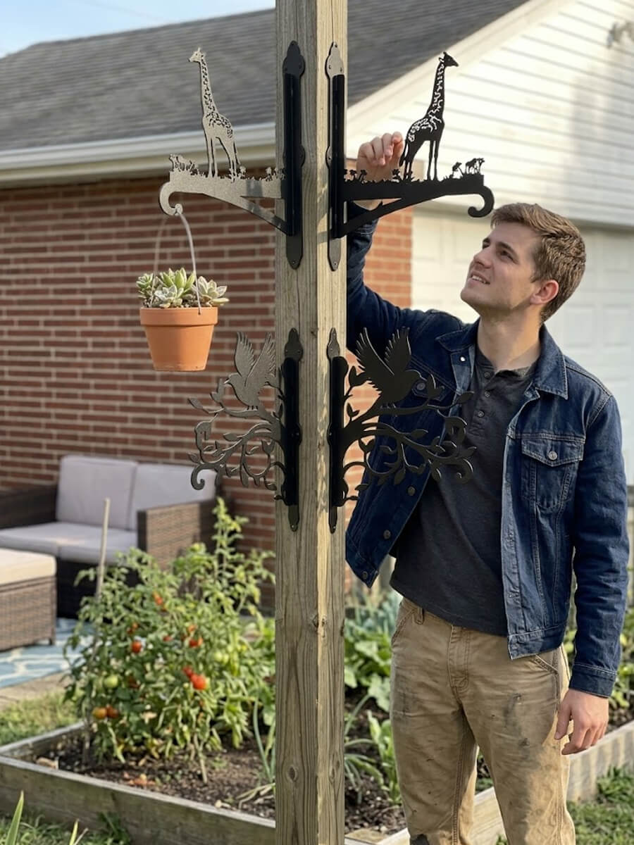 Hanging Basket Bracket Customer Photo