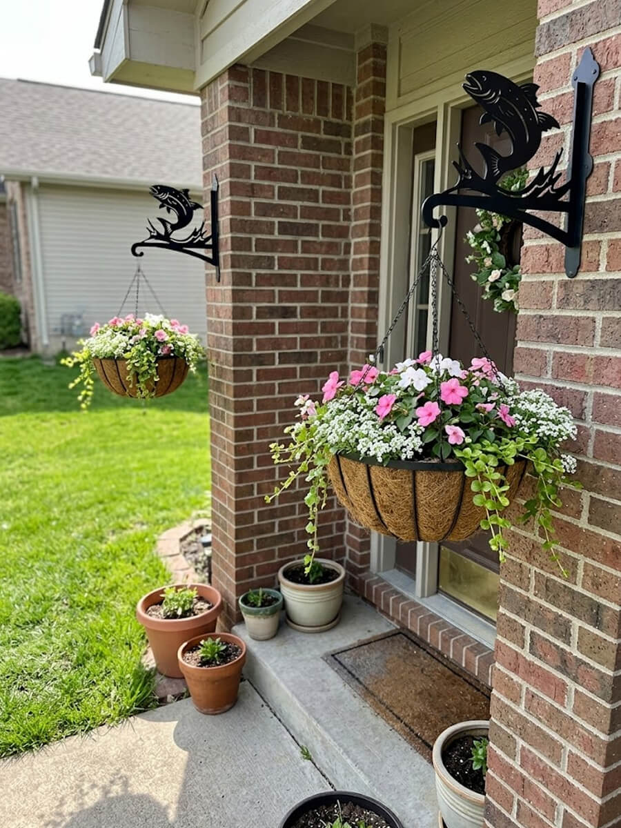 Hanging Basket Bracket Customer Photo