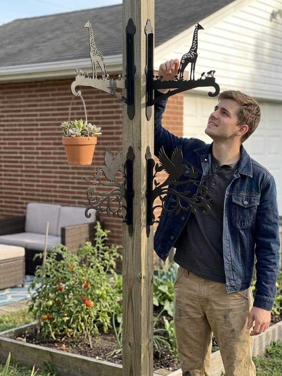 Hanging Basket Bracket Customer Photo