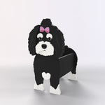 Full-body view of the Havanese dog planter