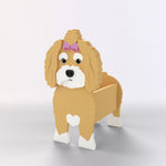 Full-body view of the Havanese dog planter