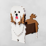 Full-body view of the Havanese dog planter