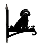 Havanese metal hanging basket bracket mounted on outdoor wall for plant decoration
