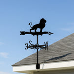 Lion metal weather vane with directional arrows and mounting rod, outdoor roof and garden decoration