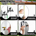 Miniature pinscher metal hanging basket bracket mounted on outdoor wall for plant decoration