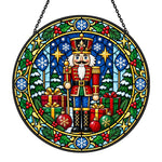 Nutnutcracker stained glass suncatcher window hanging, suitable for home and garden decoration