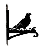 Peace dove bird metal hanging basket bracket mounted on outdoor wall for plant decoration