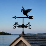 Peace dove metal weather vane with directional arrows and mounting rod, outdoor roof and garden decoration