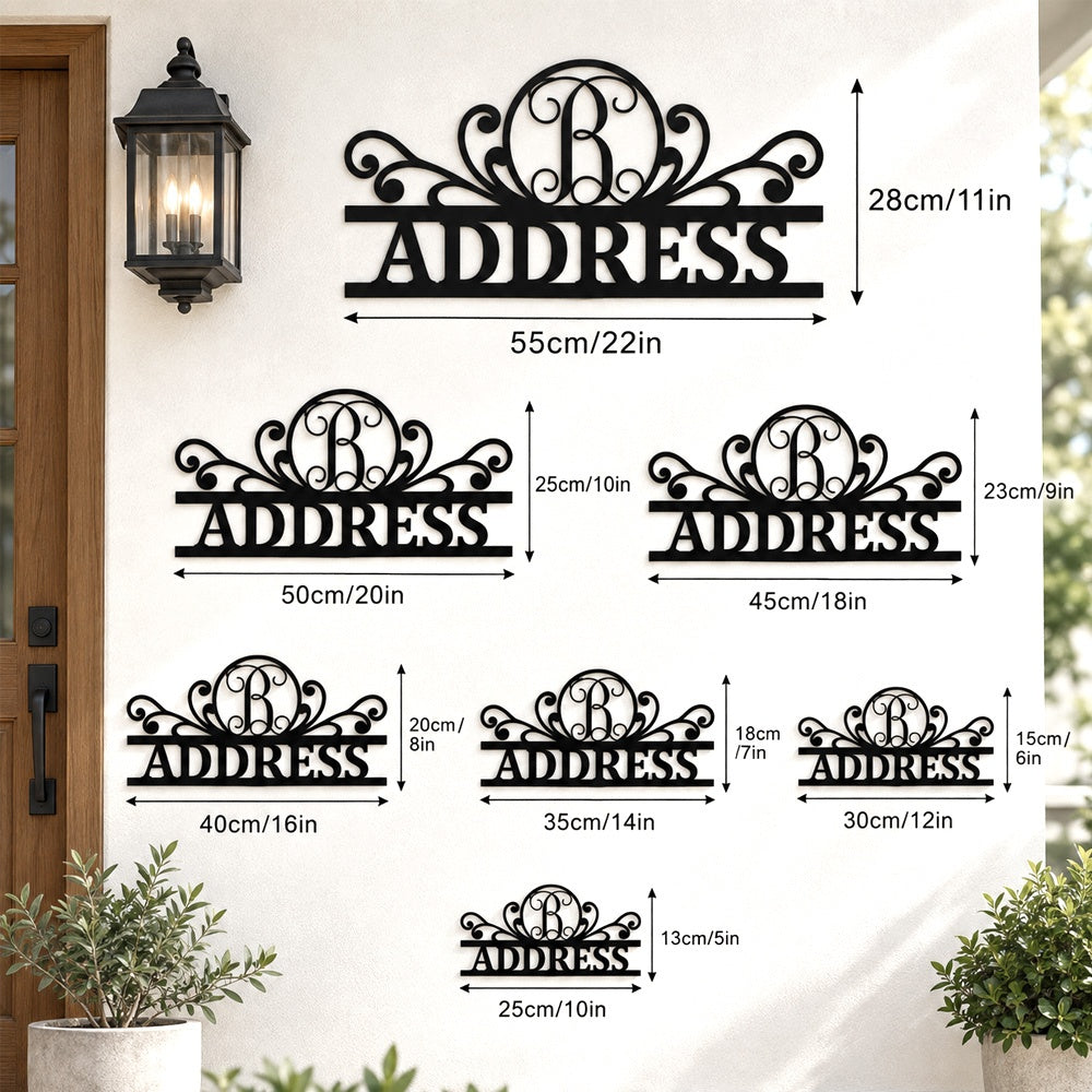 Personalized Initial Name Monogram metal wall sign displayed on the wall