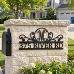 Personalized Initial Name Monogram metal wall sign displayed on the wall