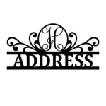 Personalized Initial Name Monogram metal wall sign displayed on the wall
