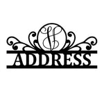 Personalized Initial Name Monogram metal wall sign displayed on the wall
