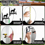 Rhodesian ridgeback metal hanging basket bracket mounted on outdoor wall for plant decoration