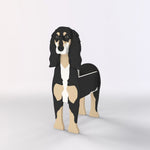 Full-body view of the Saluki dog planter