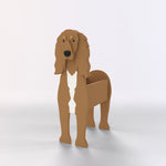 Full-body view of the Saluki dog planter