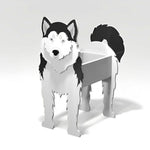 Full-body view of the Siberian Husky dog planter