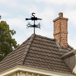 Snake metal weather vane with directional arrows and mounting rod, outdoor roof and garden decoration