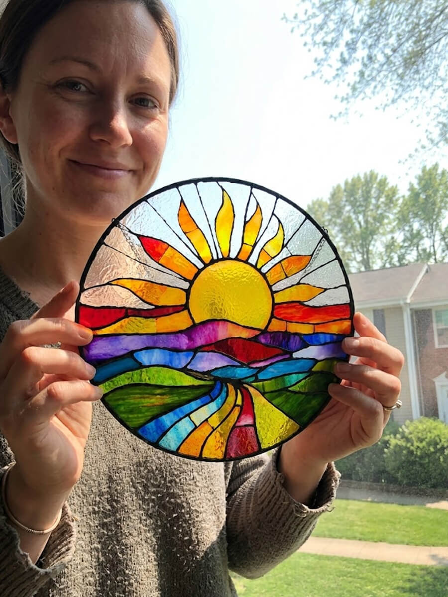 Stained Glass Suncatcher Customer Photo