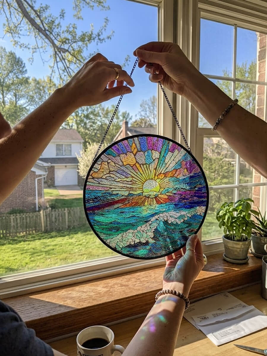 Stained Glass Suncatcher Customer Photo