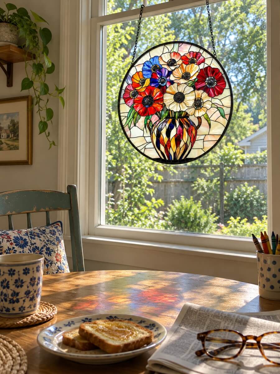 Stained Glass Suncatcher Customer Photo