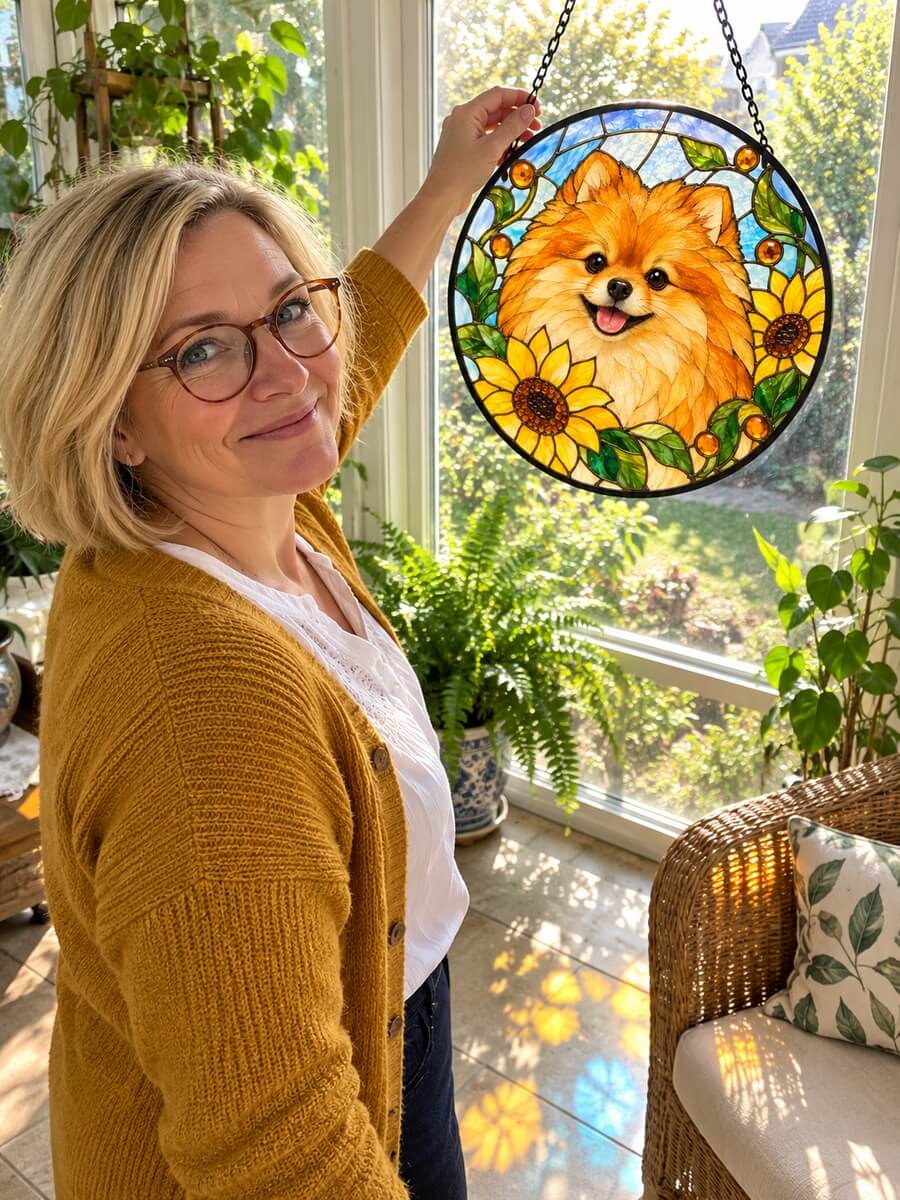 Stained Glass Suncatcher Customer Photo