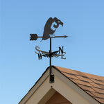 Vulture bird metal weather vane with directional arrows and mounting rod, outdoor roof and garden decoration